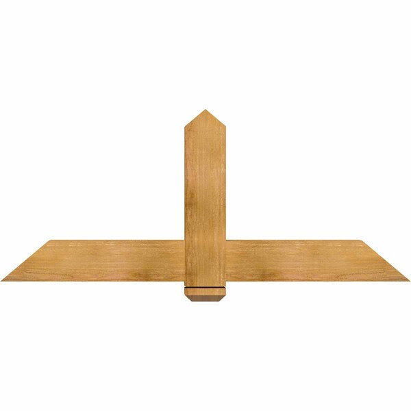Ekena Millwork Eugene Rough Sawn Timber Gable Bracket, Western Red Cedar, 60"W x 25"H x 4"D x 6"F, 10/12 Pitch GBW060X25X0406EUG00RWR - main